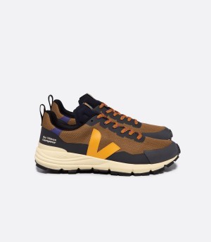 Men's Veja Dekkan Alveomesh X Au Vieux Campeur Ouro Running Shoes Brown Black Yellow | FPE5844HD