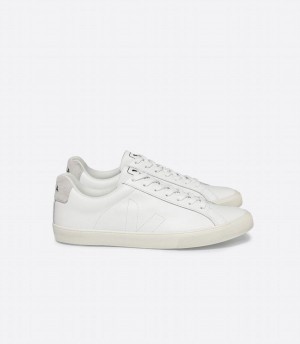 Men's Veja Esplar Leather Low-Top Sneakers White | ERH3385WR