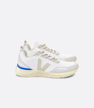 Men's Veja Impala Engineered-mesh Eggshell Running Shoes White Grey Blue | LXN3619US