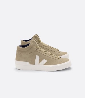 Men's Veja Minotaur Suede High-Top Sneakers Light Brown | HYO4872YL