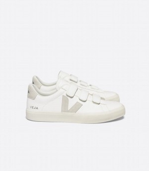 Men's Veja Recife Chromefree Leather Low-Top Sneakers White Beige | KWU7137KB