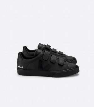 Men's Veja Recife Chromefree Leather Low-Top Sneakers Black | SNO9720FA