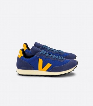 Men's Veja Rio Branco Alveomesh Ouro Running Shoes Blue Yellow | VPK4820WE