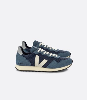 Men's Veja Sdu Alveomesh Boat Running Shoes Blue Black | ILH1482TB