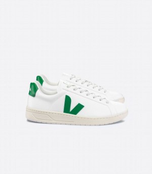 Men's Veja Urca Cwl Low-Top Sneakers White Green | DCU1312EW