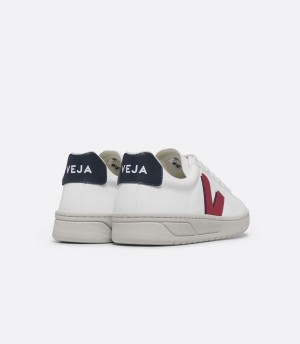 Men's Veja Urca Cwl Pekin Boat Low-Top Sneakers White Red Black | LDH3325FV