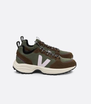 Men's Veja Venturi Suede Mud Parme Running Shoes Green Brown | IHB120IP