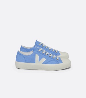 Men's Veja Wata II Low Canvas Low-Top Sneakers Blue | LYT5187XT