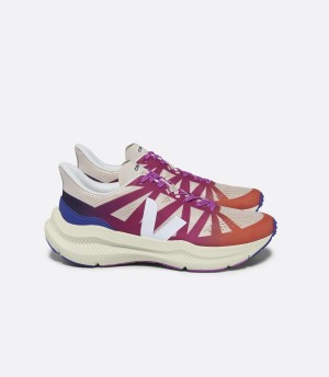 Women's Veja Condor 3 Engineered-mesh Areia Gradient Running Shoes Purple Orange White | PIF4518YQ