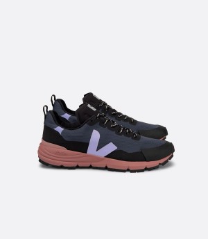 Women's Veja Dekkan Alveomesh Boat Running Shoes Black Purple | HJM8671EI