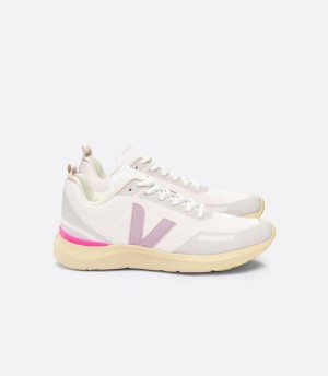 Women's Veja Impala Engineered-mesh Glaze Parme Running Shoes White Purple | PEM6916YG