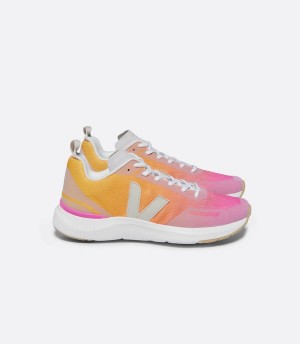 Women's Veja Impala Engineered-mesh Ouro Sari Running Shoes Pink Yellow | SHL4662YP