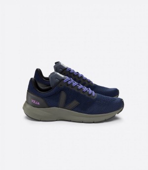 Women's Veja Marlin V Knit Nil Running Shoes Blue Black | WUO3083GH