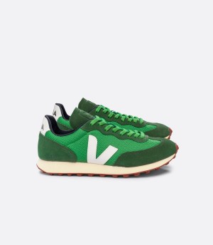 Women's Veja Rio Branco Alveomesh Running Shoes Green White | XDK597OR