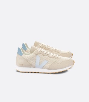 Women's Veja Sdu J-mesh Juta Ice Running Shoes Beige Blue | QUN287IF