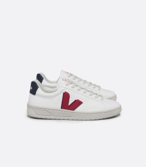 Women's Veja Urca Cwl Pekin Boat Low-Top Sneakers White Red Black | VPM7850IE