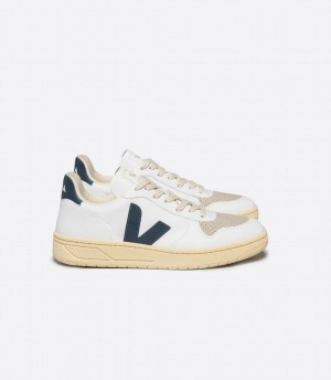 Women's Veja V-10 Cwl California Low-Top Sneakers White Green | ECR9052ER