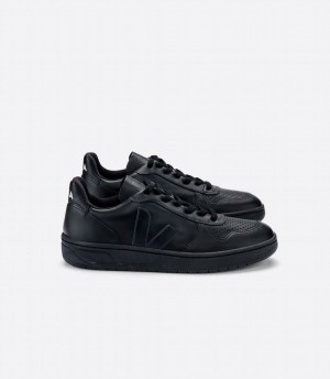 Women's Veja V-10 Cwl Sole Low-Top Sneakers Black | QAC5442SI