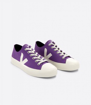 Women's Veja Wata II Low Canvas Cosmos Low-Top Sneakers Purple | QRT1625WA