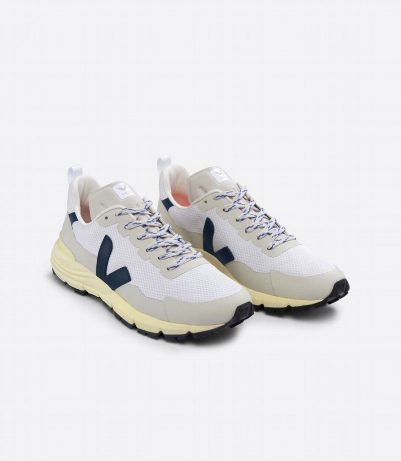 Men's Veja Dekkan Alveomesh Boat Running Shoes White Black | PEN2175BE