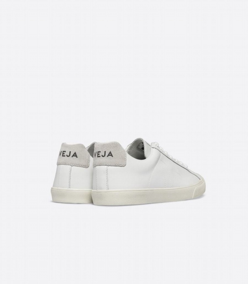 Men's Veja Esplar Leather Low-Top Sneakers White | ERH3385WR