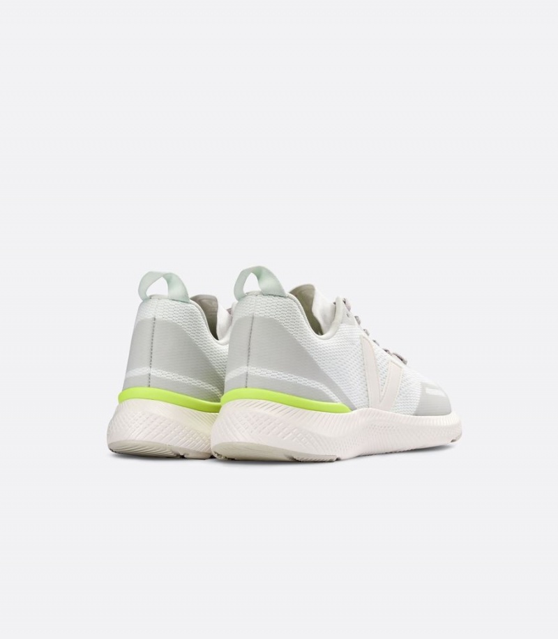 Men's Veja Impala Engineered-mesh Frost Cream Running Shoes White Grey Green | IQB4820NI