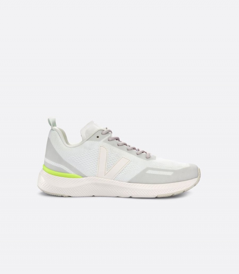 Men's Veja Impala Engineered-mesh Frost Cream Running Shoes White Grey Green | IQB4820NI