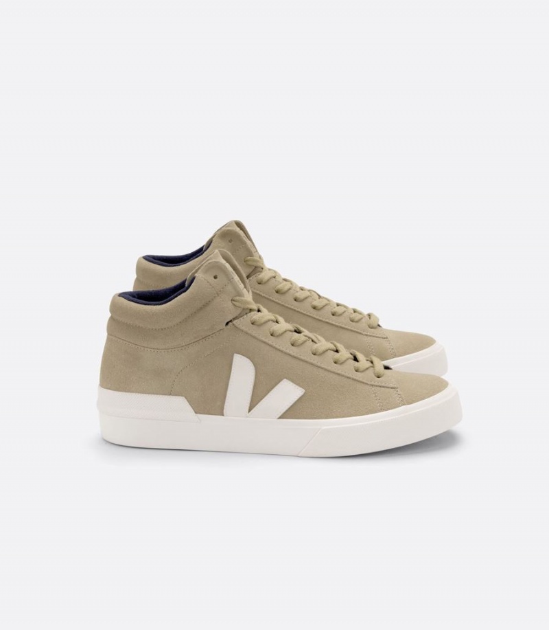 Men\'s Veja Minotaur Suede High-Top Sneakers Light Brown | HYO4872YL