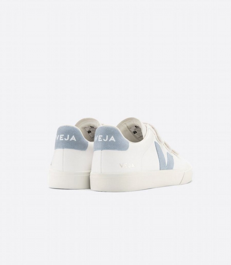 Men's Veja Recife Chromefree Leather Low-Top Sneakers White Grey | ZSI8930SI