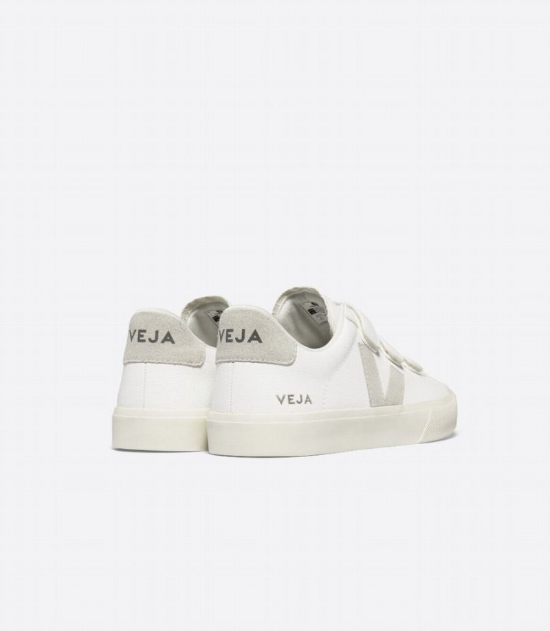 Men's Veja Recife Chromefree Leather Low-Top Sneakers White Beige | KWU7137KB