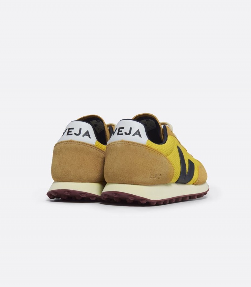 Men's Veja Rio Branco Alveomesh Tonic Moutarde Running Shoes Brown Yellow Black | DVR5423YS