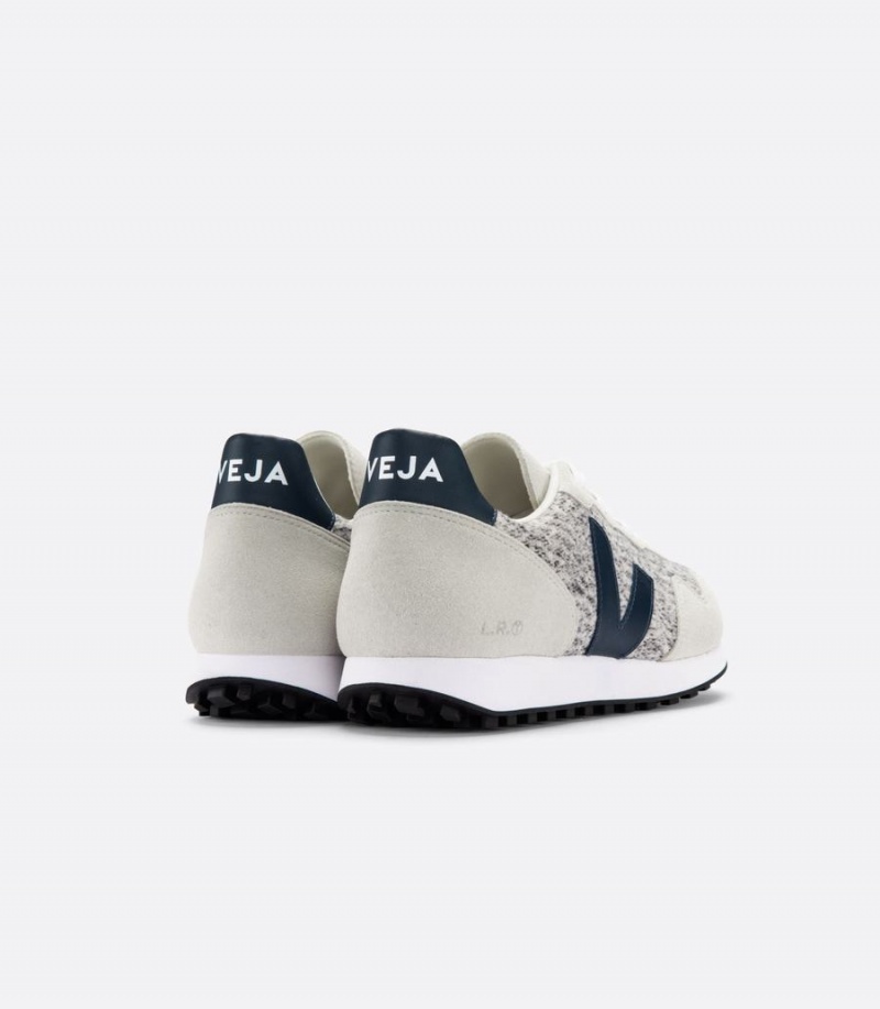 Men's Veja Sdu Alveomesh Flannel Snow Boat Running Shoes White Black | CRC4248QS