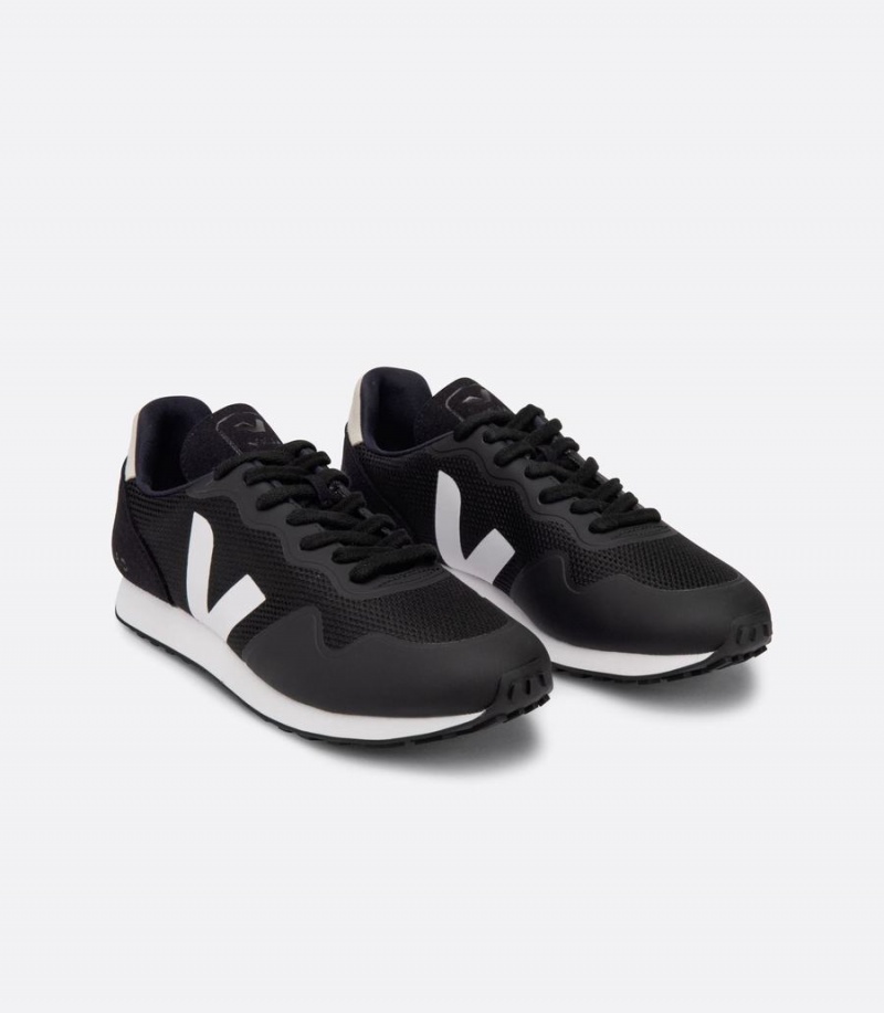 Men's Veja Sdu B-mesh Running Shoes Black White | CFX8663ZS