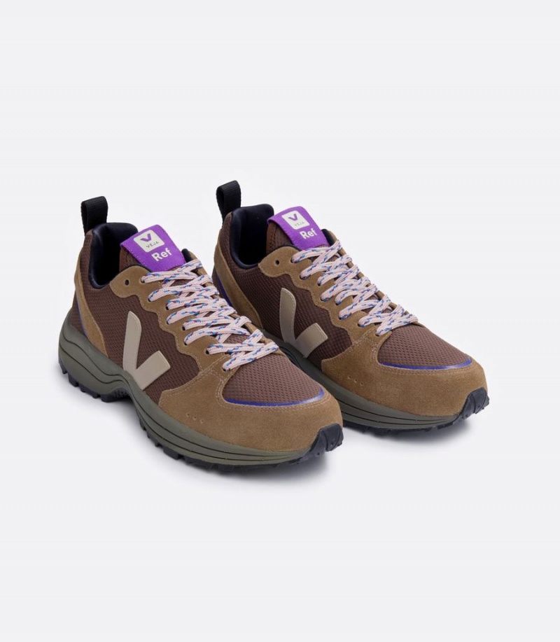 Men's Veja Venturi Alveomesh X Reformation Walnut Running Shoes Dark Brown Purple | OIH4986MF