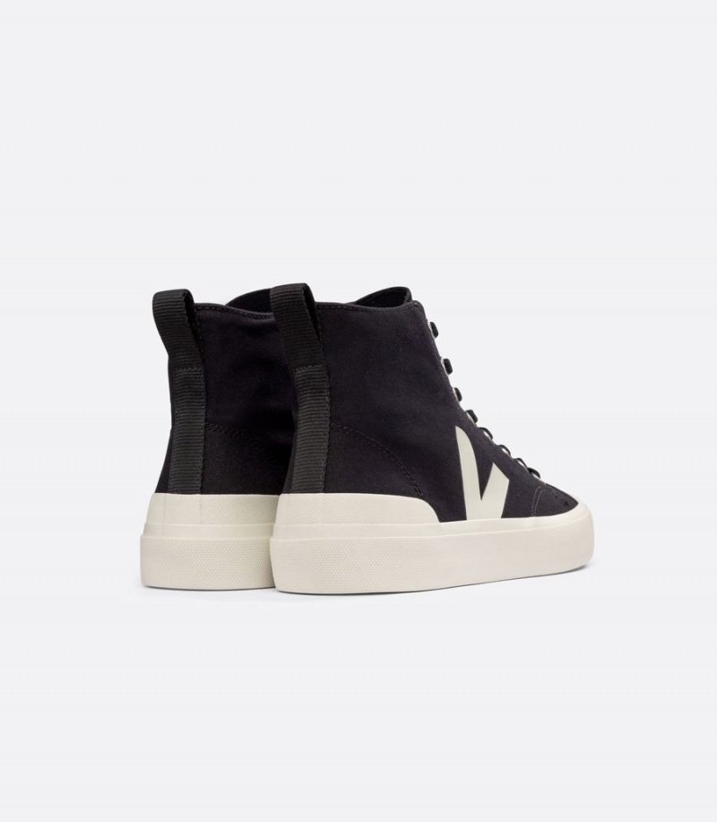 Men's Veja Wata II Canvas High-Top Sneakers Black | CUF923QF