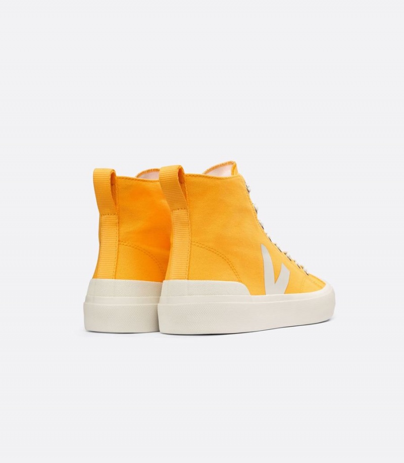 Men's Veja Wata II Canvas Oasis High-Top Sneakers Yellow | XAE4042CL