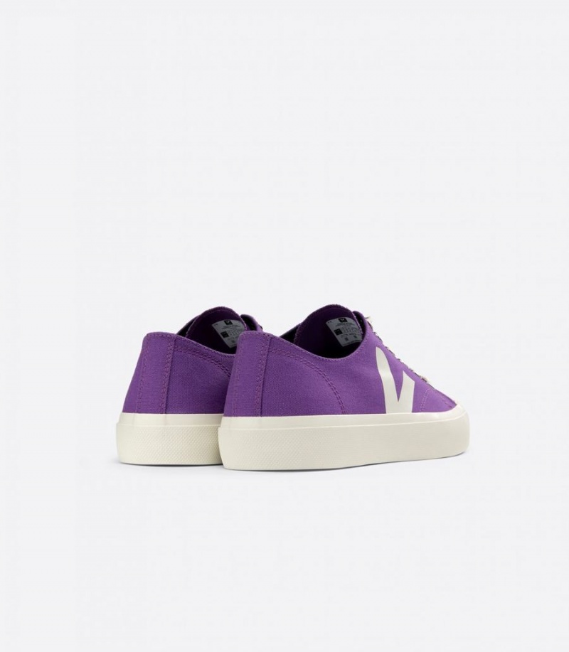 Men's Veja Wata II Low Canvas Cosmos Low-Top Sneakers Purple | PEX2017QW