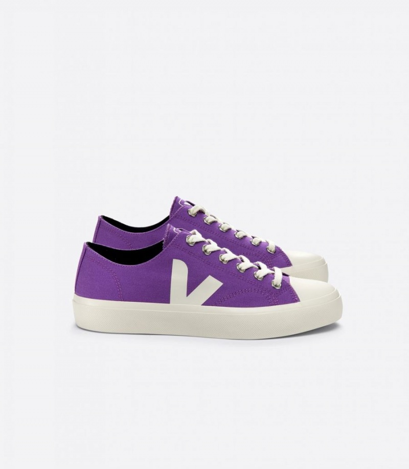 Men\'s Veja Wata II Low Canvas Cosmos Low-Top Sneakers Purple | PEX2017QW