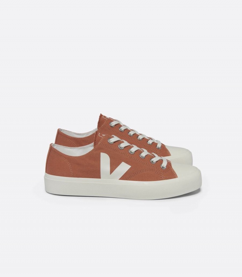 Men\'s Veja Wata II Low Canvas Low-Top Sneakers Orange | AOI6235XI