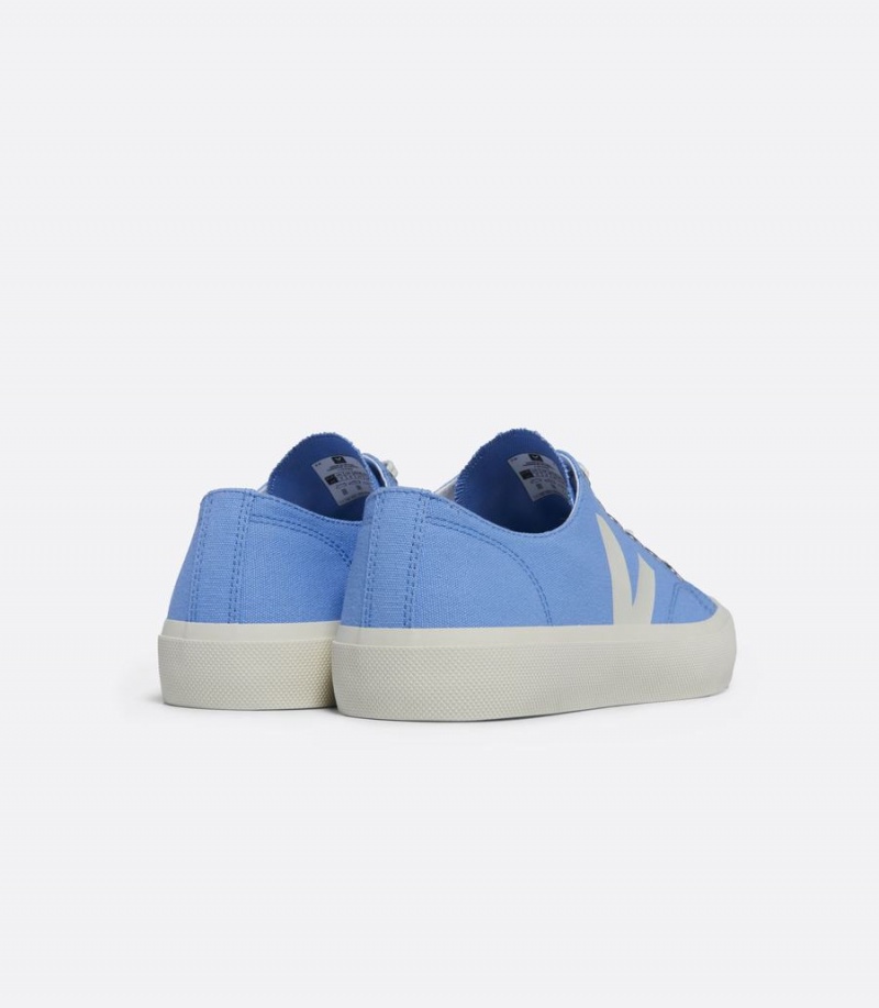 Men's Veja Wata II Low Canvas Low-Top Sneakers Blue | LYT5187XT