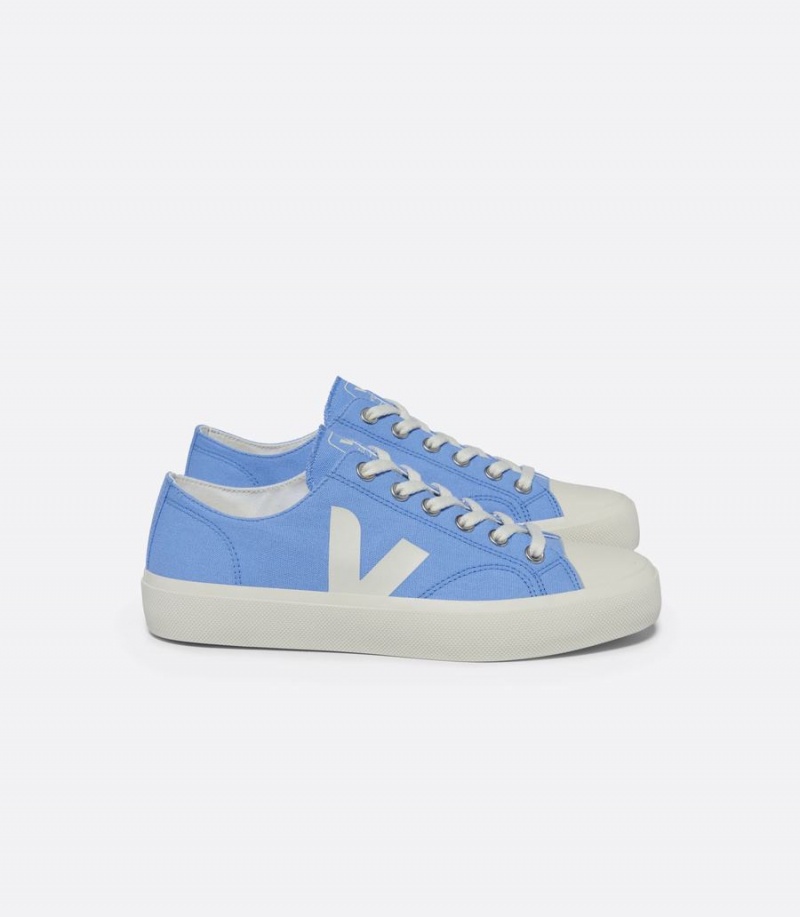 Men\'s Veja Wata II Low Canvas Low-Top Sneakers Blue | LYT5187XT