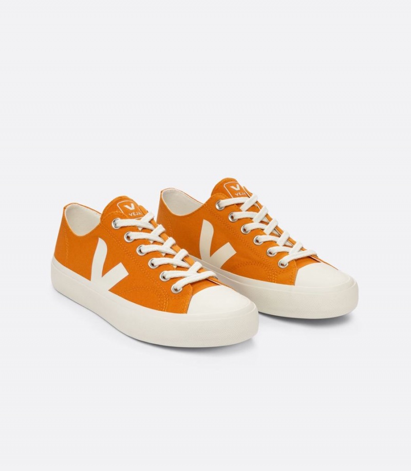 Men's Veja Wata II Low Canvas Pumpkin Low-Top Sneakers Orange | PCS7379SZ