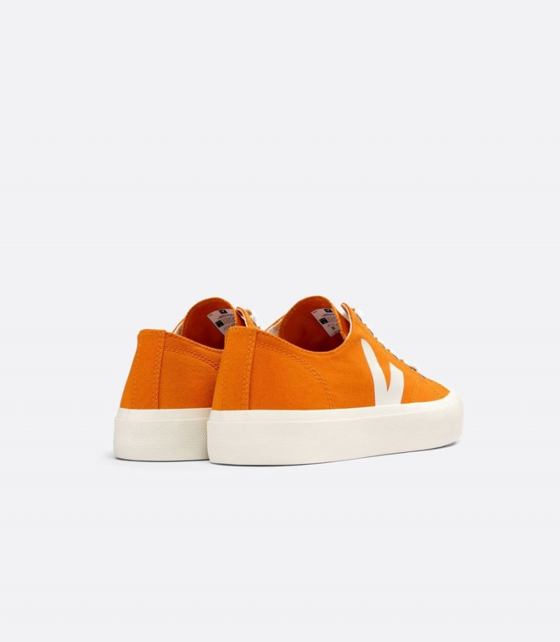 Men's Veja Wata II Low Canvas Pumpkin Low-Top Sneakers Orange | PCS7379SZ