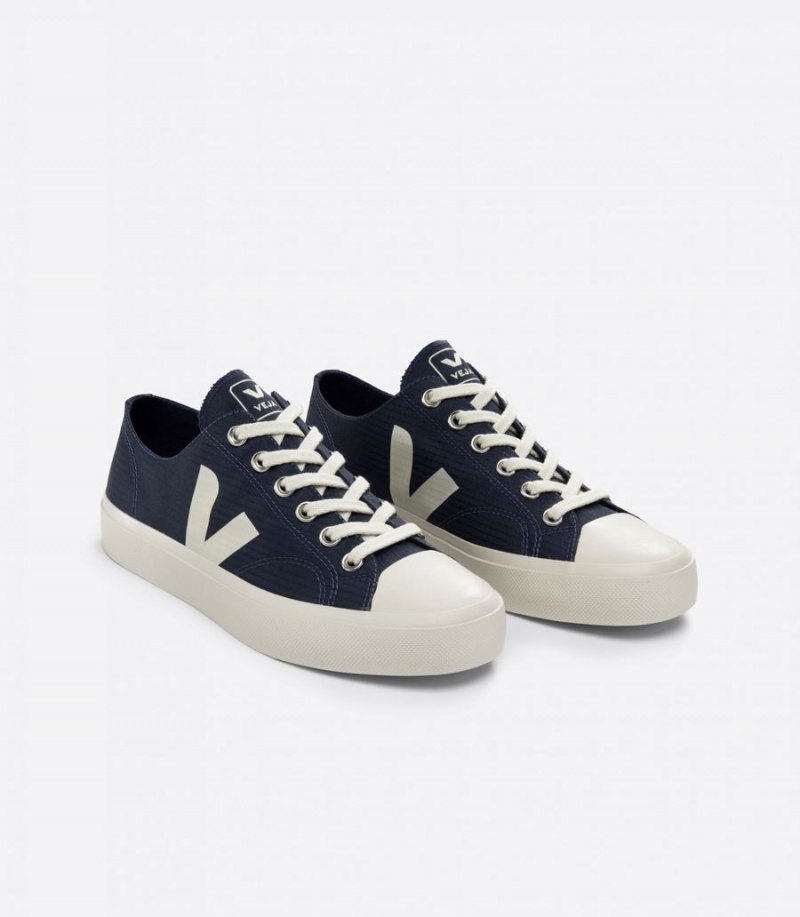 Men's Veja Wata II Low Ripstop Boat Low-Top Sneakers Deep Blue | REW8211NT