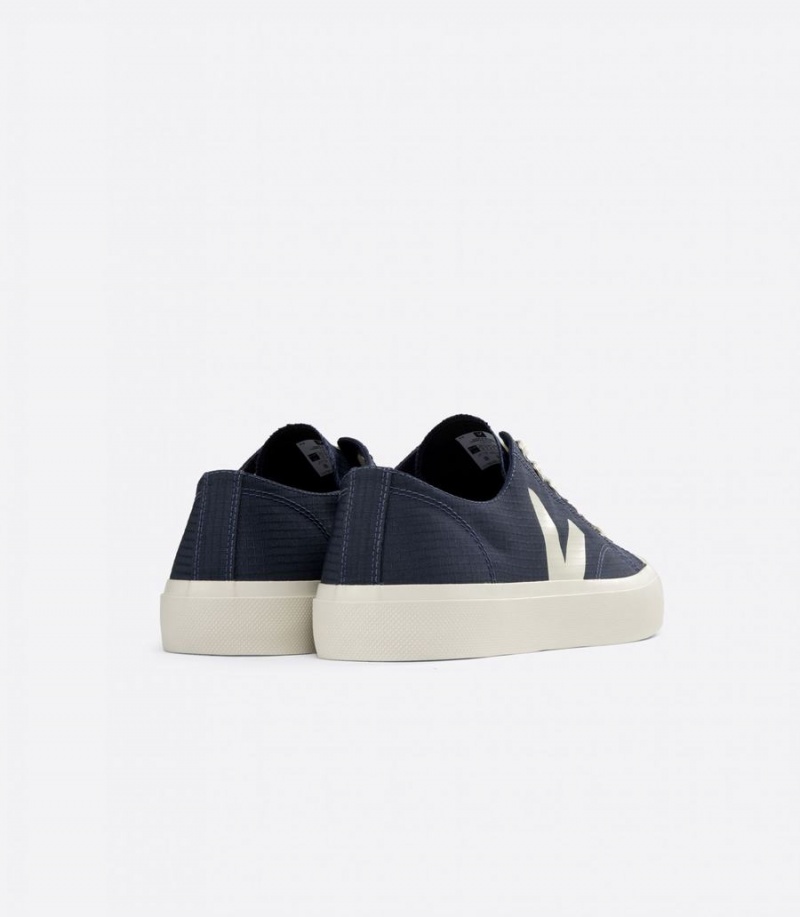 Men's Veja Wata II Low Ripstop Boat Low-Top Sneakers Deep Blue | REW8211NT