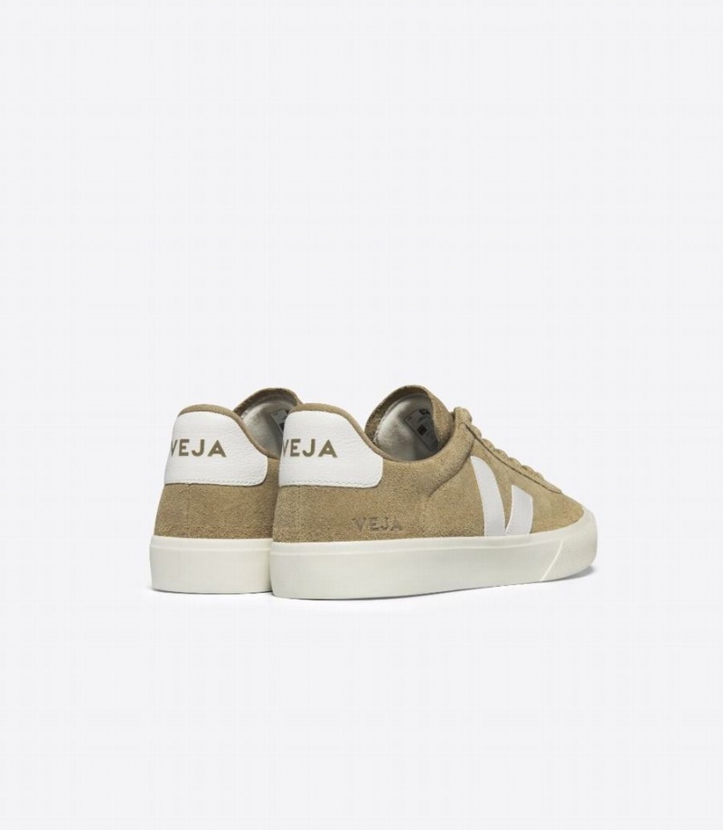 Women's Veja Campo Suede Low-Top Sneakers Brown White | UIF3024QA