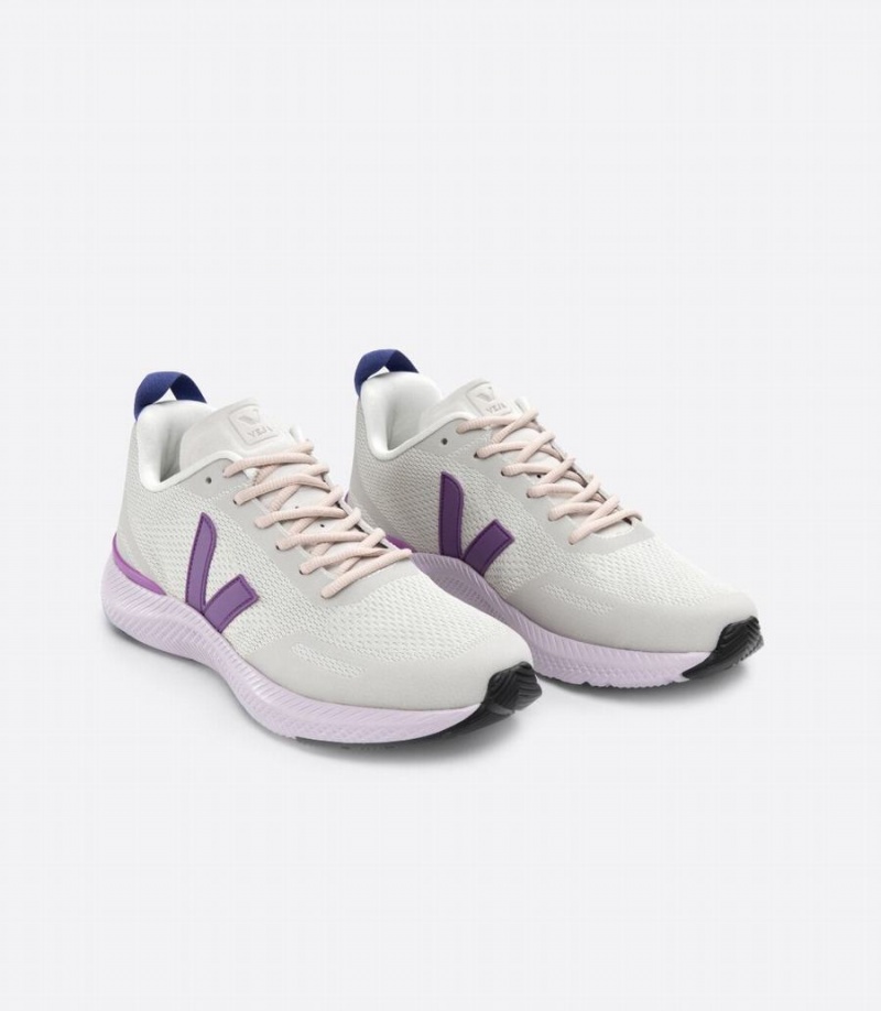 Women's Veja Impala Engineered-mesh Cosmos Running Shoes White Purple | PZB6430GR