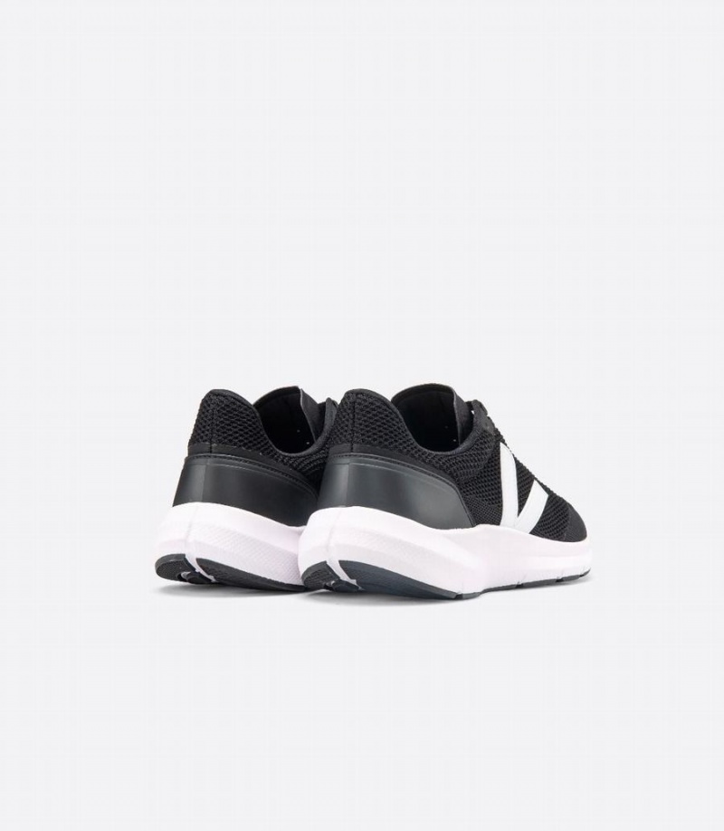 Women's Veja Marlin V-knit Running Shoes Black White | TKE4660MQ