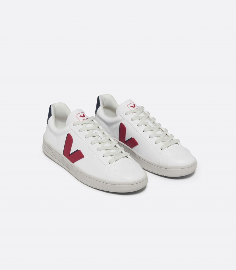 Women's Veja Urca Cwl Pekin Boat Low-Top Sneakers White Red Black | VPM7850IE