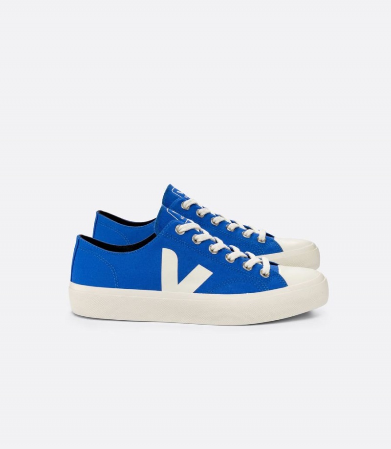 Women\'s Veja Wata II Low Canvas Low-Top Sneakers Blue | BLX8882KA